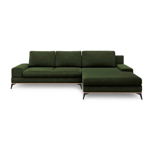 Žalios spalvos sofa-lova Windsor & Co Sofas Planet, dešinysis kampas