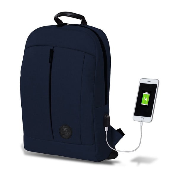 Tamsiai mėlyna kuprinė su USB jungtimi My Valice GALAXY Smart Bag