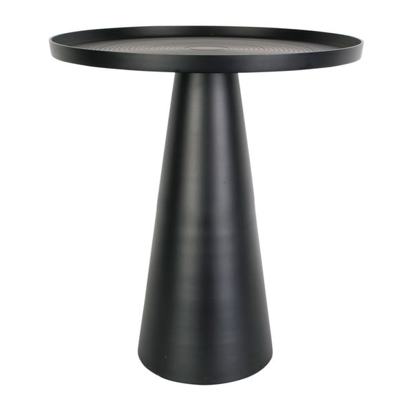 Juodos spalvos metalinis šoninis staliukas Leitmotiv Force, aukštis 48,5 cm