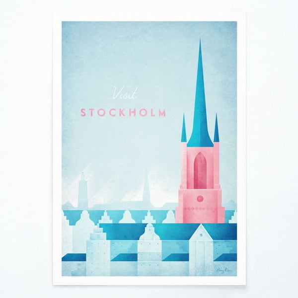 Plakatas Travelposter Stokholm, A3
