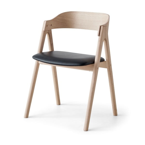 Ąžuolinė valgomojo kėdė su odine sėdyne Findahl by Hammel Mette