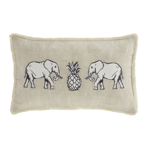 Smėlio spalvos pagalvė Pineapple Elephant Tembo, 30 x 50 cm