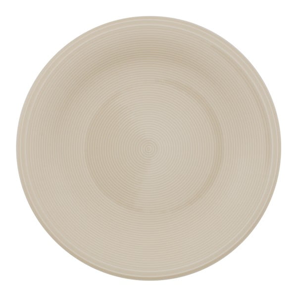 Baltos ir smėlio spalvos porcelianinė desertinė lėkštė Villeroy & Boch Like Color Loop, ø 21,5 cm