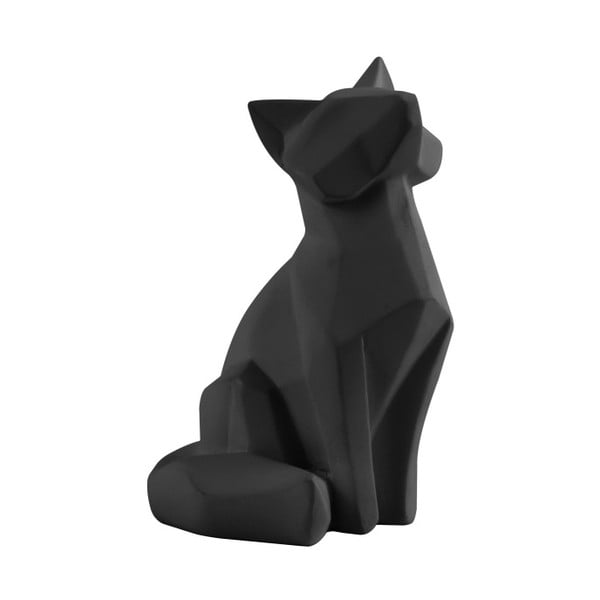 Matinės juodos spalvos statulėlė PT LIVING Origami Fox, aukštis 15 cm