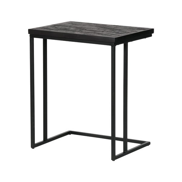 Juodas šoninis stalas su perdirbto tikmedžio stalviršiu BePureHome Shape