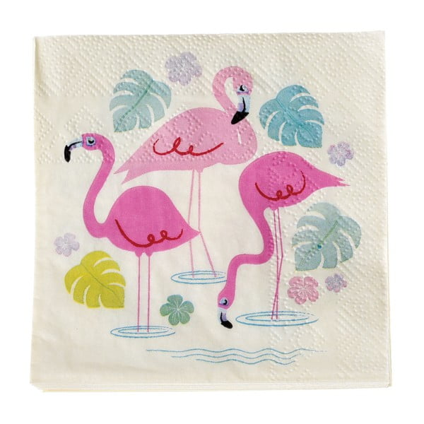 20 popierinių servetėlių rinkinys Rex London Flamingo Bay