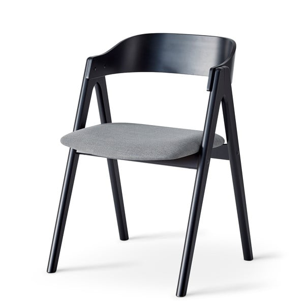 Juoda buko medienos valgomojo kėdė su pilka sėdyne Findahl by Hammel Mette