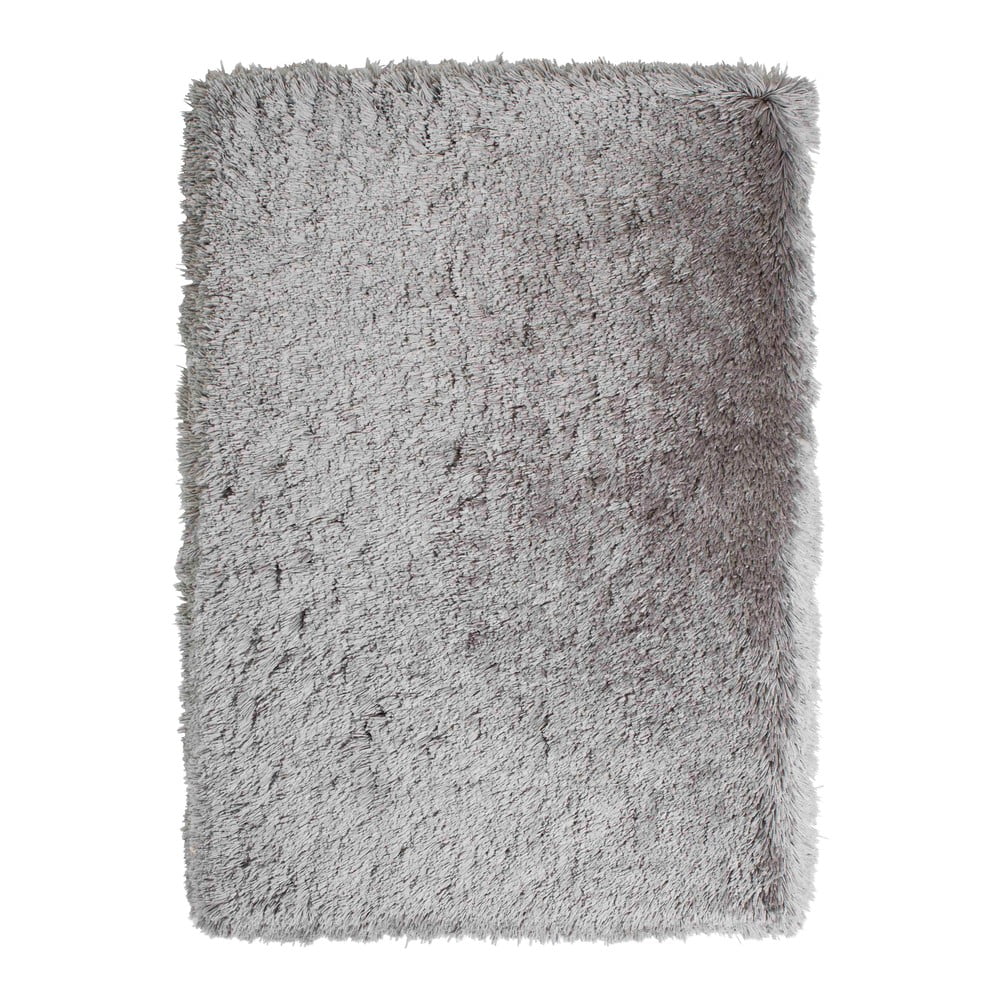 Šviesiai pilkas rankomis siūtas kilimas Think Rugs Polar PL Light Grey, 80 x 150 cm