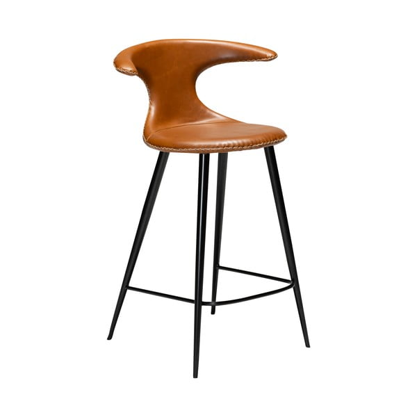 Rudos spalvos odinė baro kėdė DAN-FORM Denmark Flair, aukštis 90 cm