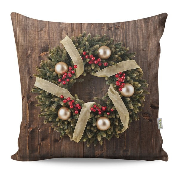 Ruda pagalvė Wreath, 43 x 43 cm