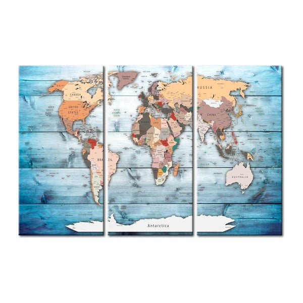 Bimago Sapphire Travels kelių dalių pasaulio žemėlapio lenta, 120 x 80 cm