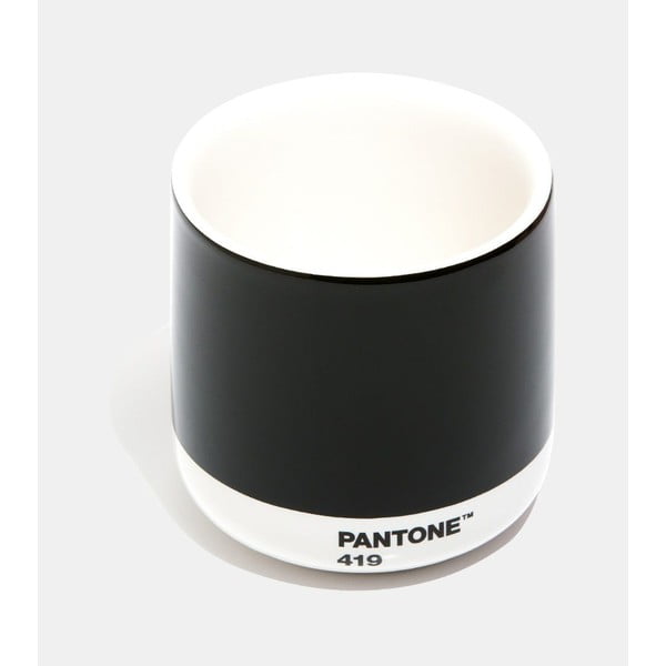 Juodos spalvos keraminis termopuodelis Pantone Cortado, 175 ml