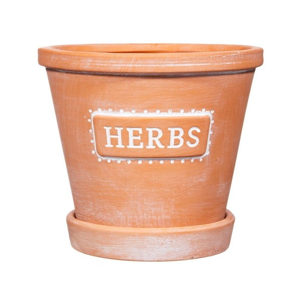 Terakotos vazonas su lėkšte Sass & Belle Herbs, ø 12,5 cm