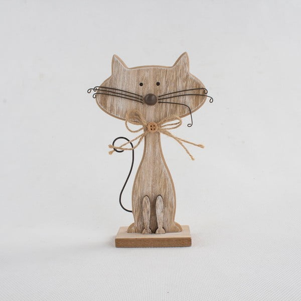 Medinė katės formos dekoracija Dakls Cats, aukštis 18 cm