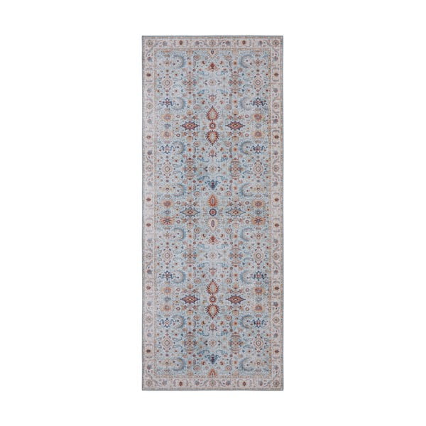 Mėlynos ir smėlio spalvos kilimas Nouristan Vivana, 80 x 200 cm