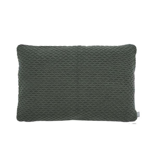 Žalia smėlio spalvos pagalvė iš medvilnės ir vilnos mišinio Södahl Wave Knit, 40 x 60 cm