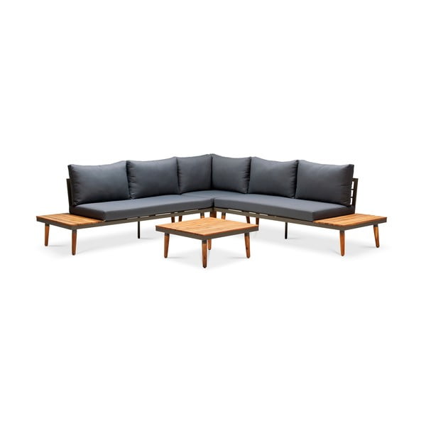 Pilka sodo sofa su akacijos medienos konstrukcija Bonami Selection Lustio