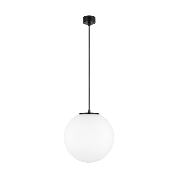 Baltas pakabinamas šviestuvas su juodu lizdu Sotto Luce TSUKI L, ⌀ 30 cm