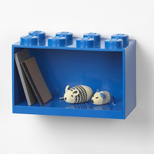Vaikiška mėlyna sieninė lentyna LEGO® Brick 8