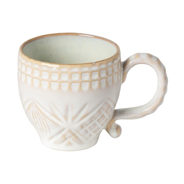 Baltos ir smėlio spalvos keramikinis puodelis Costa Nova Cristal, 300 ml