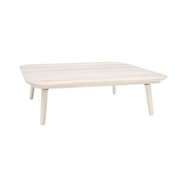 Baltas uosio medienos kavos staliukas Ragaba Contrast Tetra, 110 x 110 cm