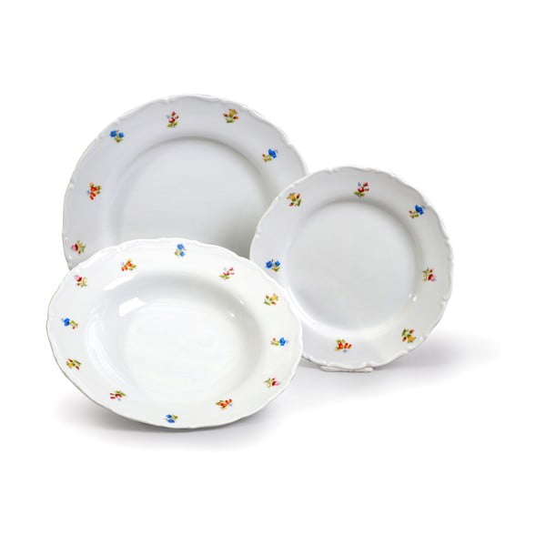 18 porcelianinių lėkščių rinkinys Thun Ophelia