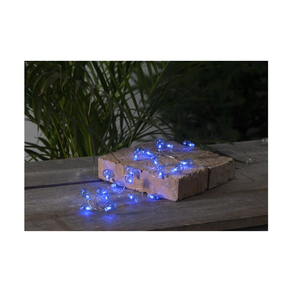 Mėlyna lauko LED lempučių girlianda Star Trading Bulb, 20 lempučių
