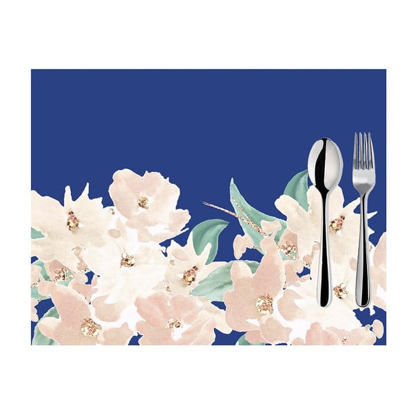 2 mėlynos spalvos stalo padėkliukų rinkinys Mike & Co. NEW YORK Honey Blossom, 33 x 45 cm