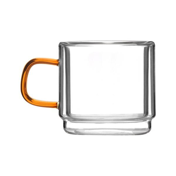 2 dvigubų sienelių puodelių rinkinys Vialli Design Amber, 80 ml