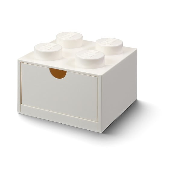 Balta dėžutė su stalčiumi LEGO® Brick, 15,8 x 11,3 cm