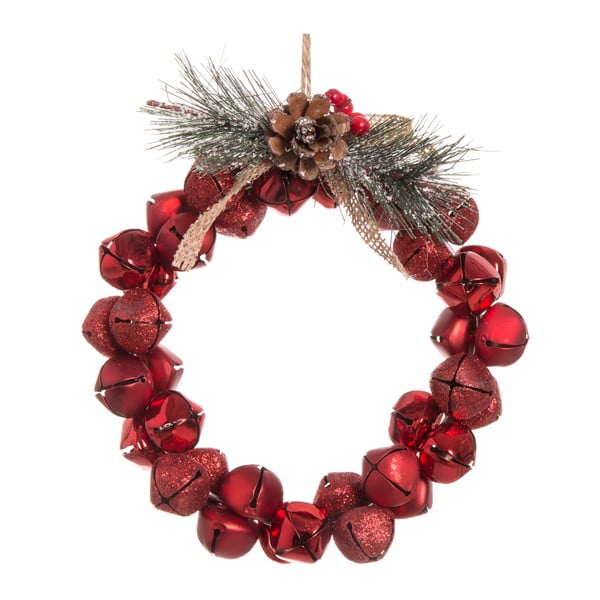 Pakabinamas raudonos spalvos kalėdinis vainikas "Unimasa Crown
