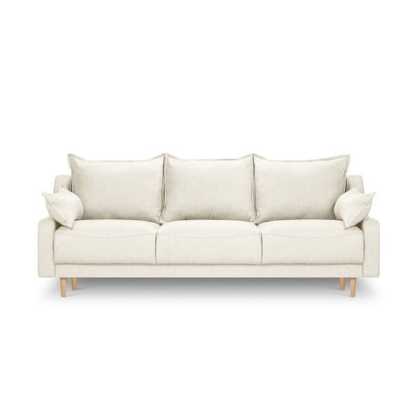 Kreminės spalvos sofa-lova su daiktadėže Mazzini Sofos Freesia