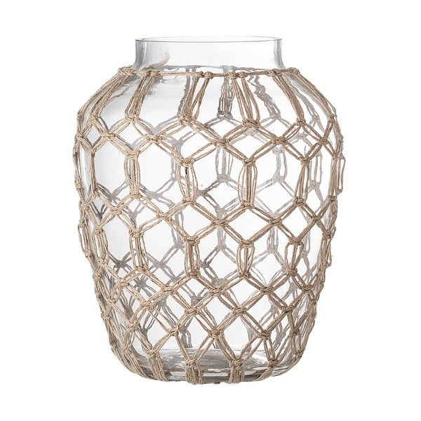 Stiklinė vaza su natūraliomis detalėmis Bloomingville Žemiškumas