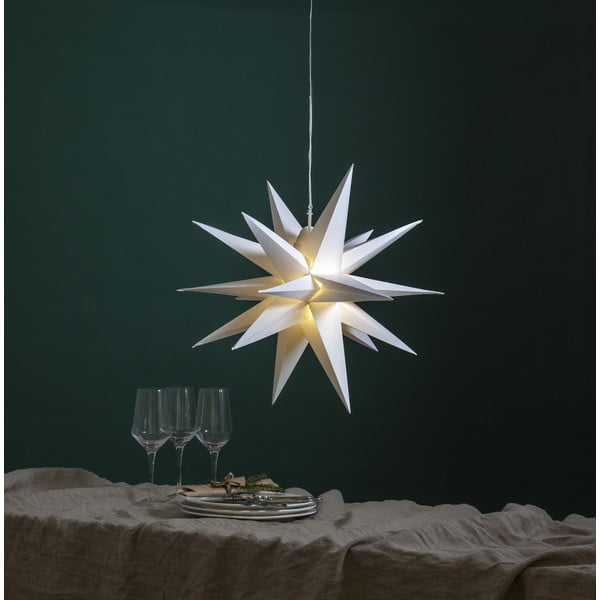 Balta kalėdinė lauko LED šviesos dekoracija Star Trading Alice