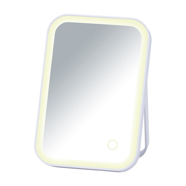 Baltas kosmetinis veidrodis su LED apšvietimu Wenko Arizona