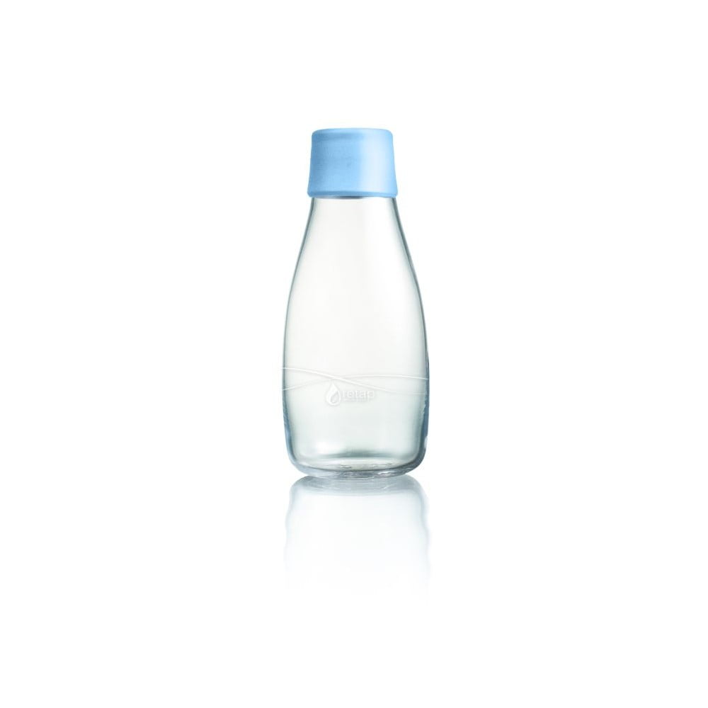 Pastelinės mėlynos spalvos stiklinis buteliukas ReTap, 300 ml
