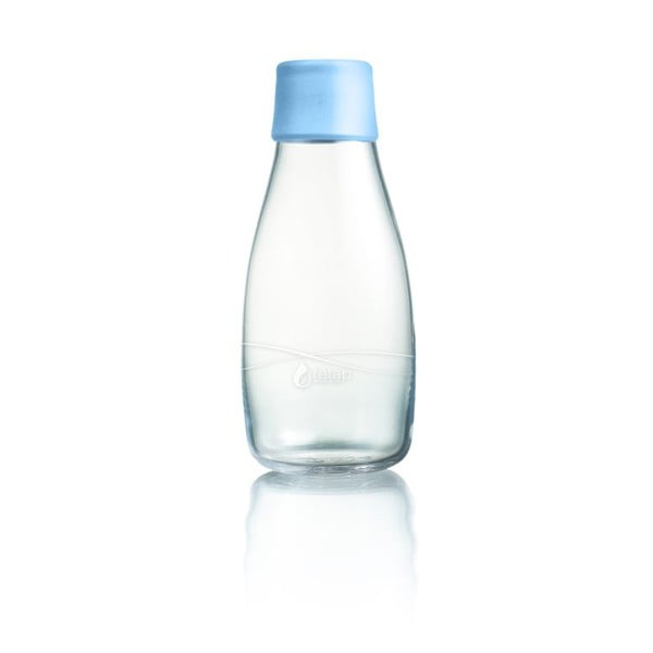 Pastelinės mėlynos spalvos stiklinis buteliukas ReTap, 300 ml
