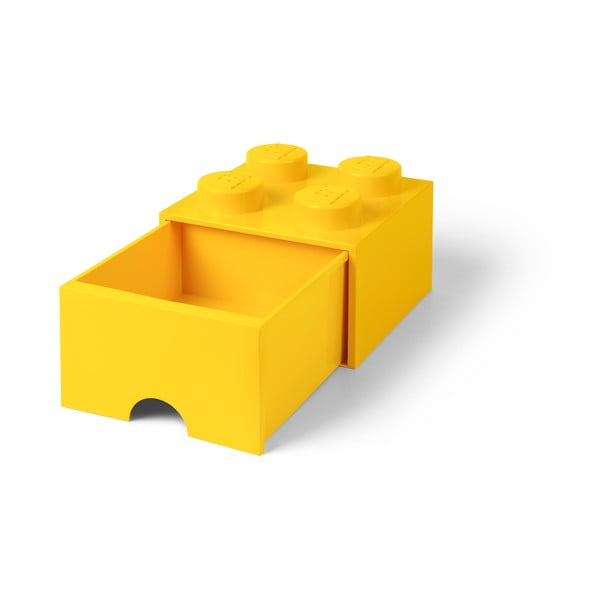 Geltonos spalvos laikymo dėžė su LEGO® stalčiumi
