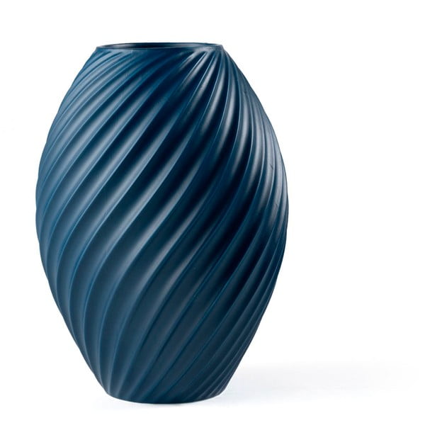 Mėlyna porcelianinė vaza Morsø River, aukštis 26 cm