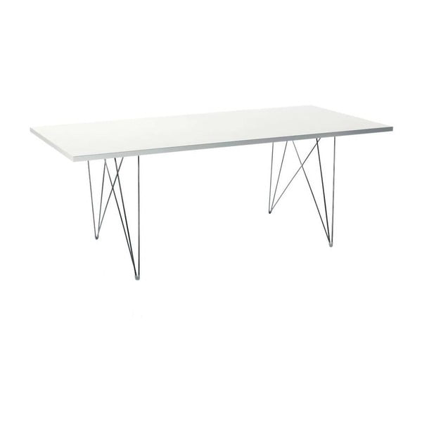 Baltas valgomojo stalas Magis Bella, 200 x 90 cm