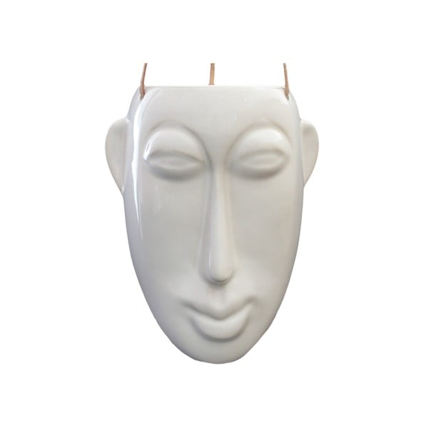 Baltas pakabinamas vazonas PT LIVING Mask, aukštis 22,3 cm