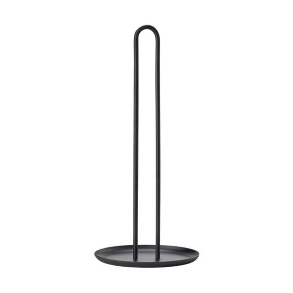 Juodas metalinis virtuvinių rankšluosčių laikiklis Zone Singles, aukštis 32 cm