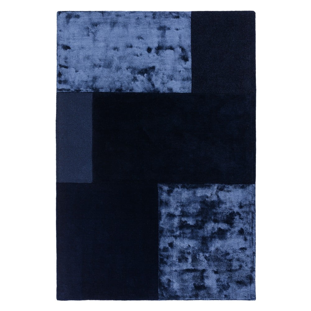 Tamsiai mėlynas kilimas Asiatic Carpets Tate Tonal Textures, 200 x 290 cm