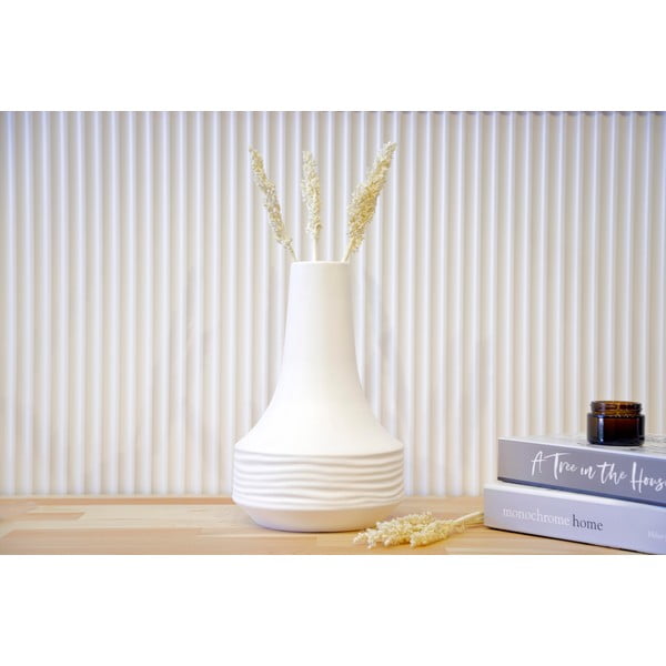 Balta keramikinė vaza Rulina Crease 1