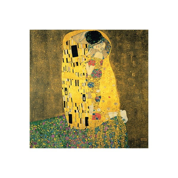 Gustav Klimt reprodukcija The Kiss, 90 x 90 cm