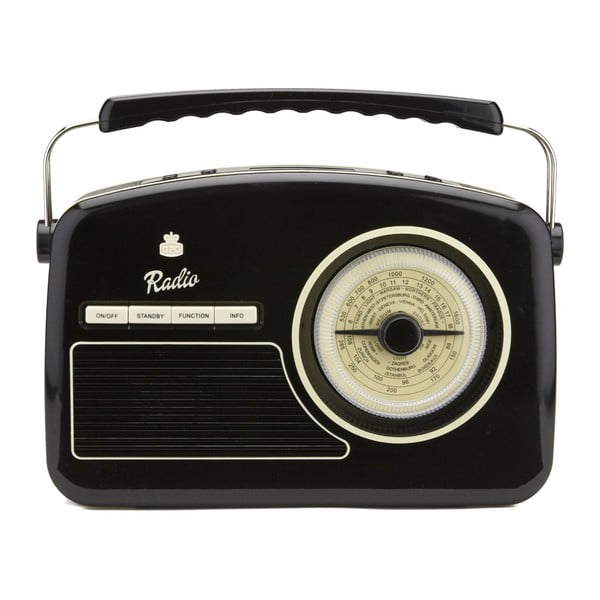 Juodas radijas GPO Rydell Nostalgic Dab Radio Black