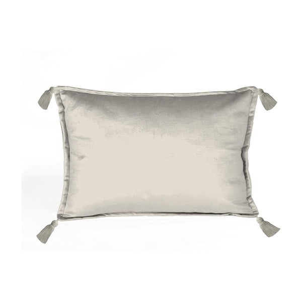 Pilka aksominė pagalvėlė Velvet Atelier Borlas, 50 x 35 cm