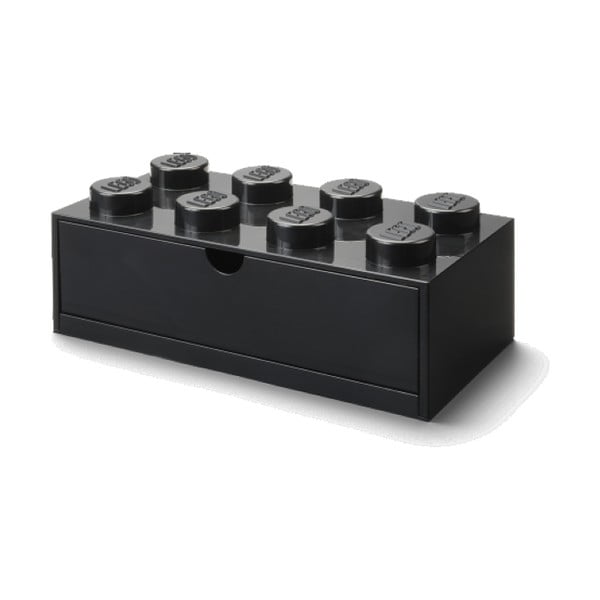 Juoda dėžutė su stalčiumi LEGO® Brick, 31,6 x 11,3 cm