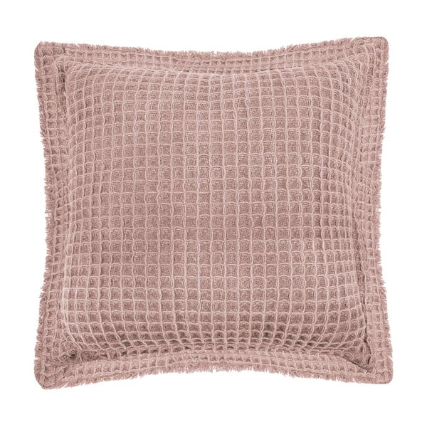 Rožinė medvilninė dekoratyvinė pagalvėlė Tiseco Home Studio Waffle, 45 x 45 cm