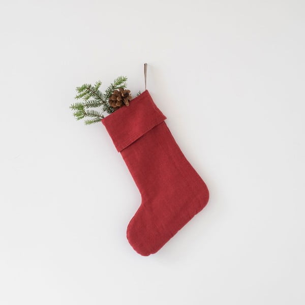Kalėdinė pakabinama lininė dekoracija Linen Tales Christmas Stocking